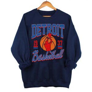 Vintage Detroit Pistons Basketball Sweatshirt 1937 Detroit Pistons NBA Shirt Tee